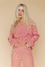 Lauren Stripe Long Sleeve in Red