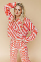 Lauren Stripe Long Sleeve in Red