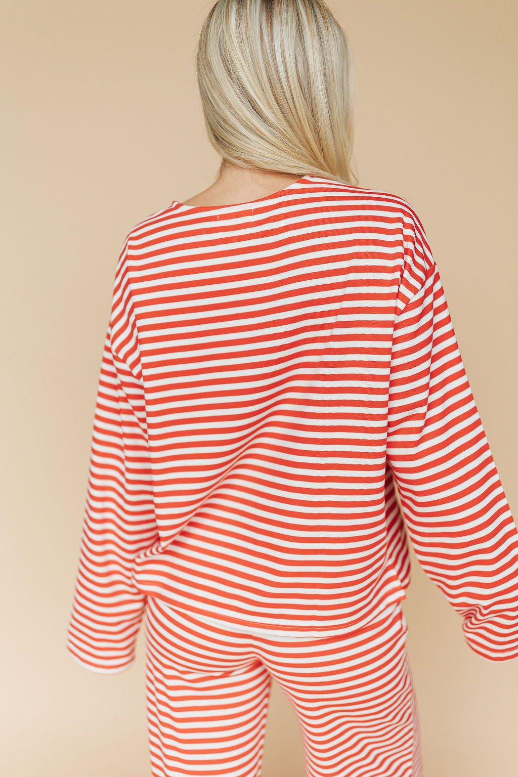 Lauren Stripe Long Sleeve in Red