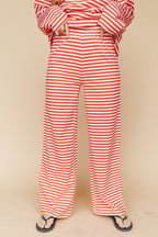 Lauren Stripe Pants in Red