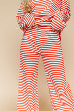 Lauren Stripe Pants in Red