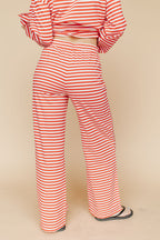 Lauren Stripe Pants in Red