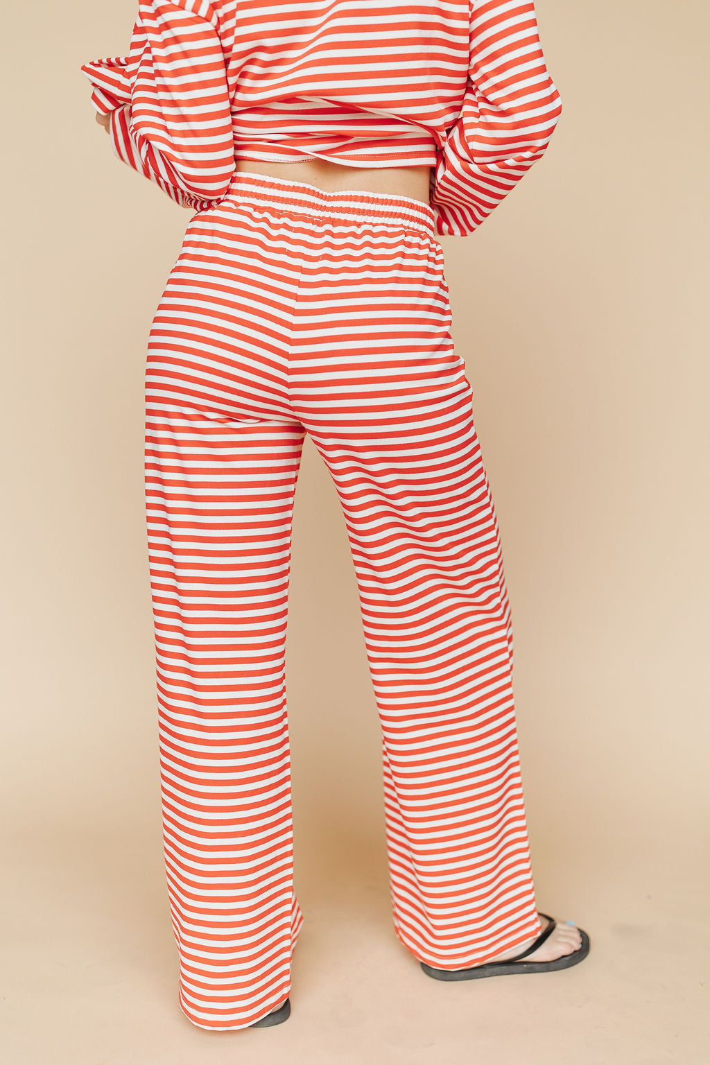 Lauren Stripe Pants in Red