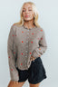 FINAL SALE - Piper Embroidered Cardigan in Mocha