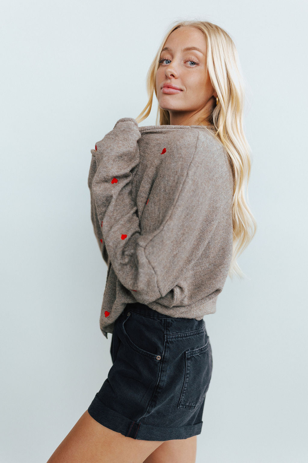 FINAL SALE - Piper Embroidered Cardigan in Mocha