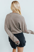FINAL SALE - Piper Embroidered Cardigan in Mocha