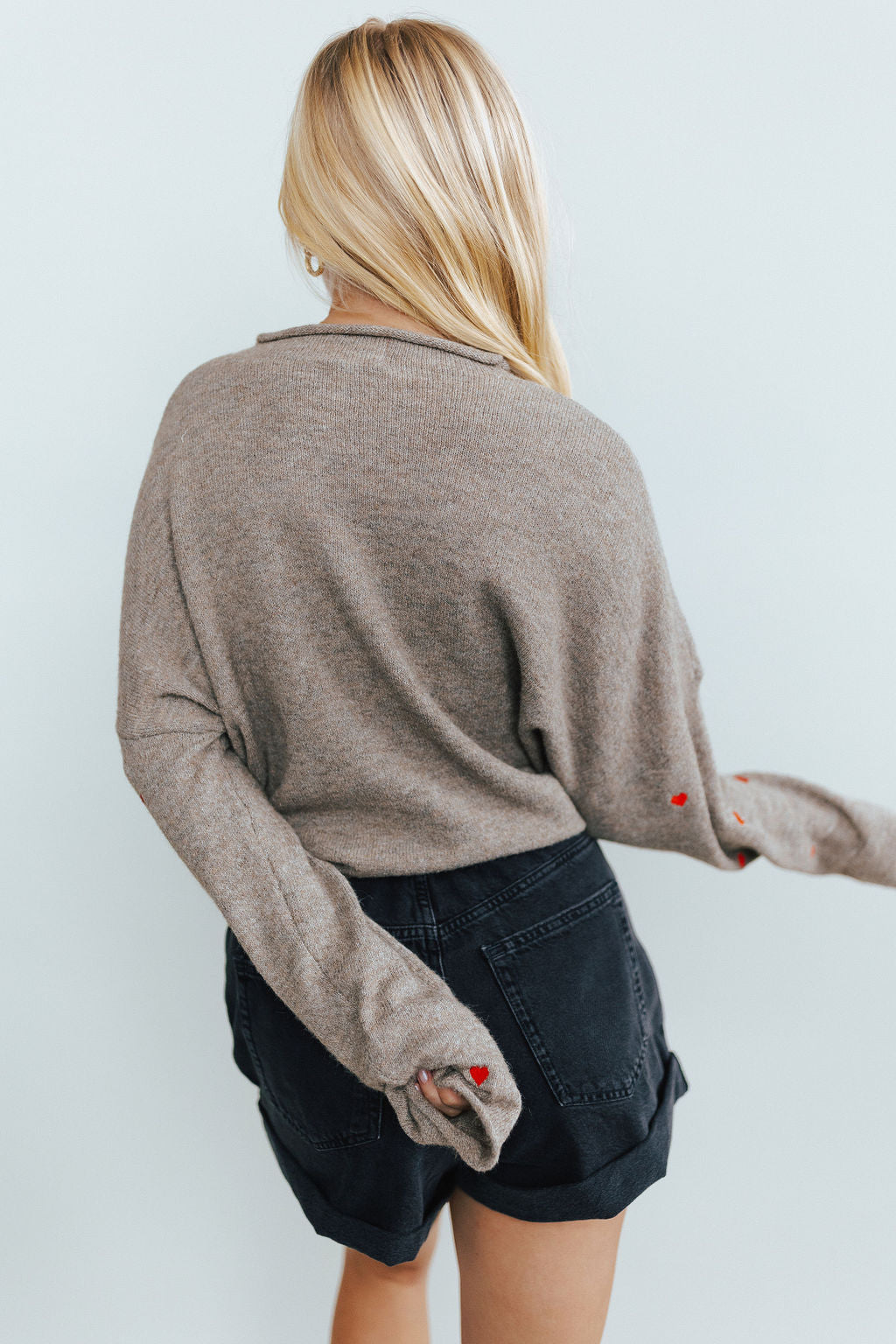 FINAL SALE - Piper Embroidered Cardigan in Mocha