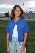 Reagan Pointelle Open Cardigan