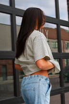 Billie Stripe Tee in Ivory