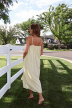 Jennie Pinstripe Maxi in Butter
