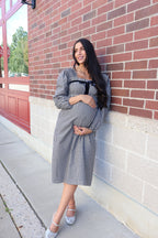 Plaid Dress in Navy