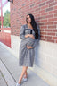 Plaid Dress in Navy