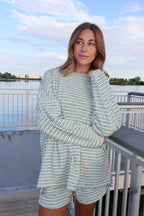 Cameron Fleece Stripe Pullover
