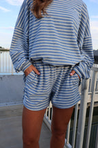 Cameron Stripe Fleece Shorts
