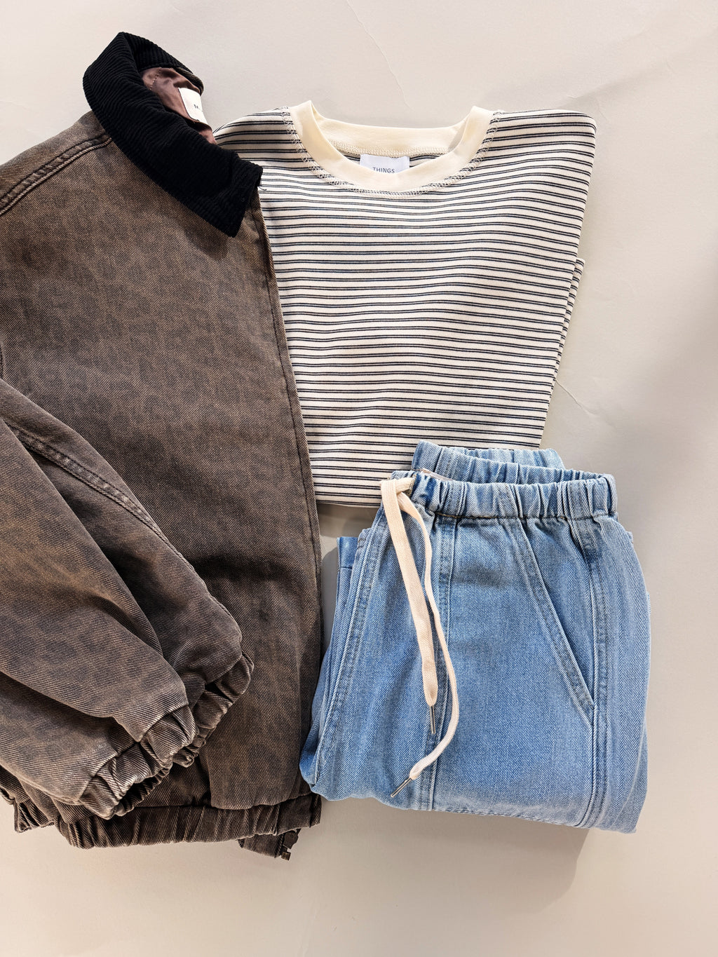 Billie Stripe Tee in Ivory