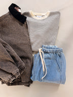 Billie Stripe Tee in Ivory