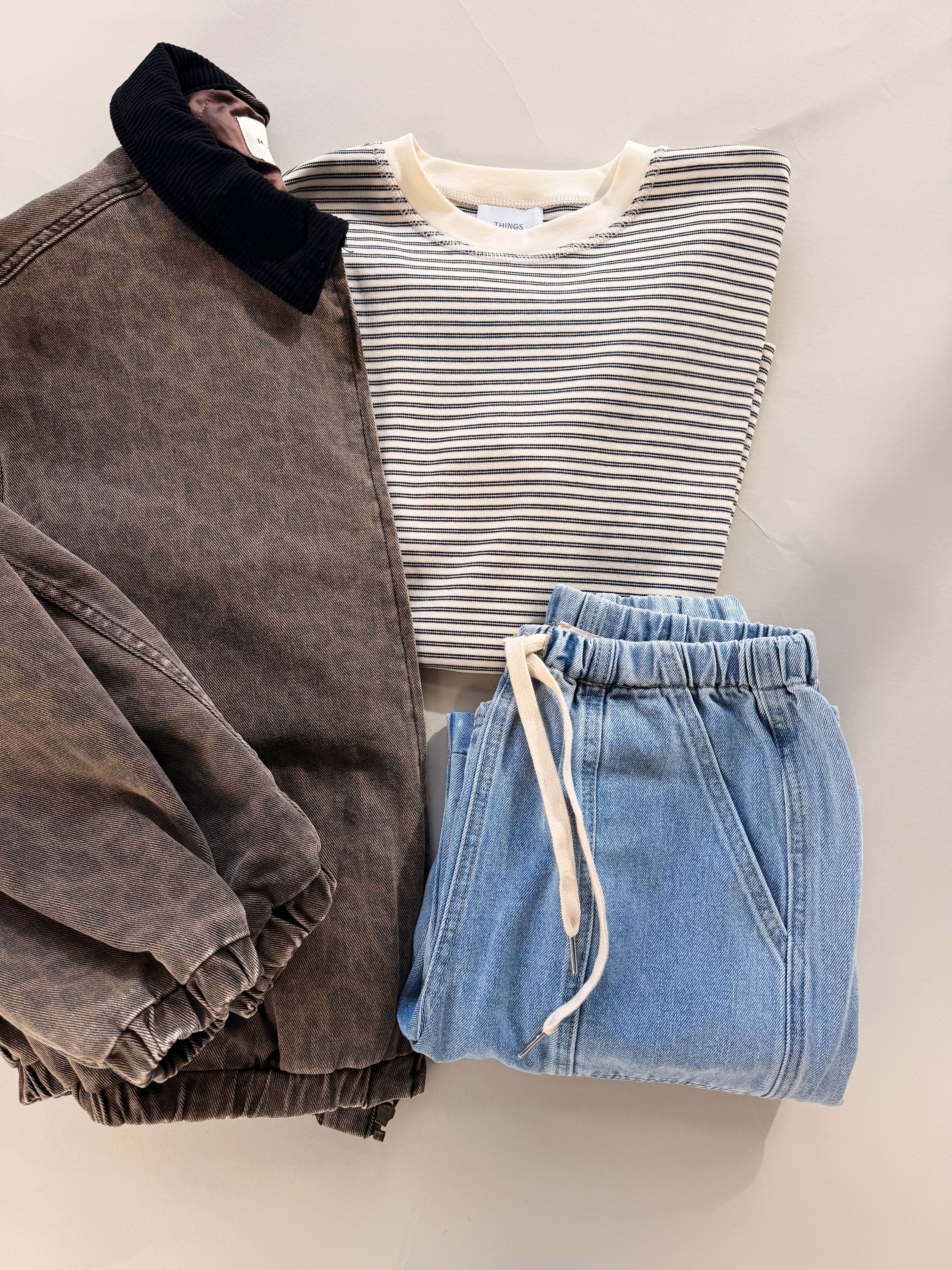 Billie Stripe Tee in Ivory