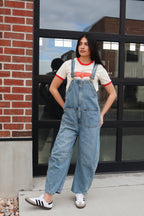Junie Zip Front Denim Overalls