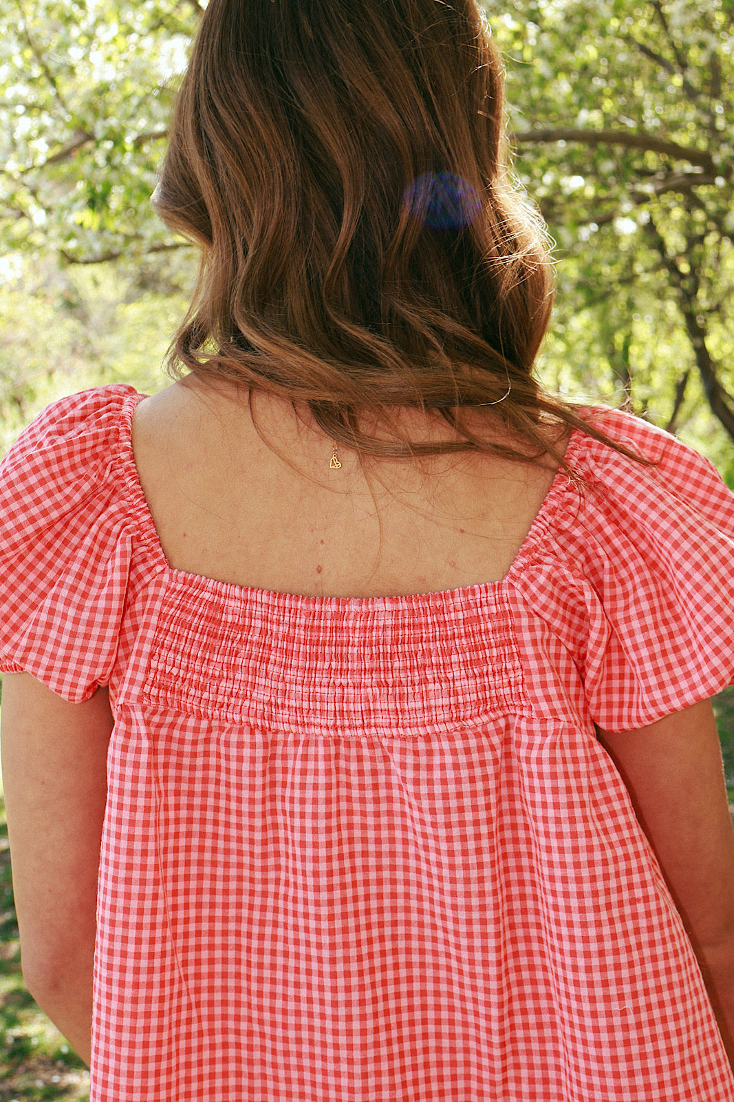 Berries & Cream Gingham Blouse