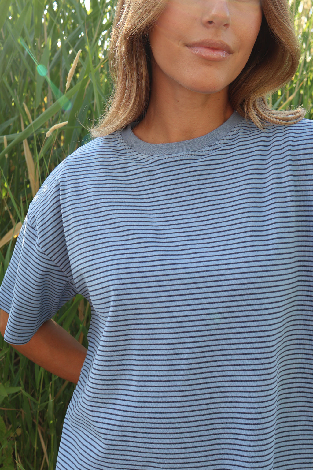 Porter Fleece Stripe Tee