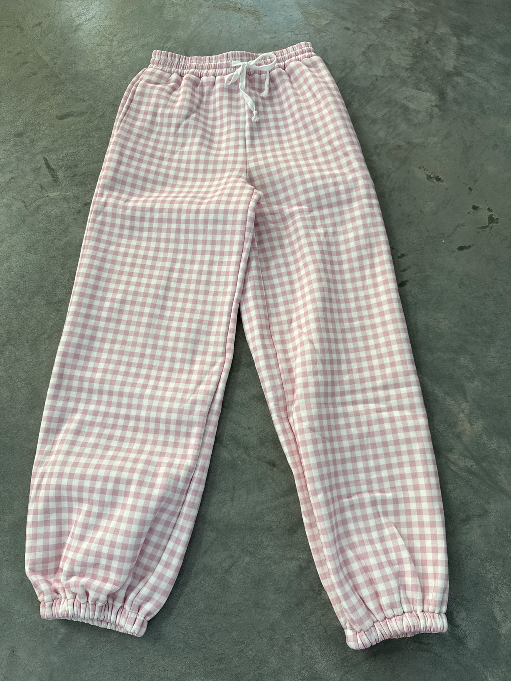 FINAL SALE - FLAWED Dolly Gingham Joggers - Small