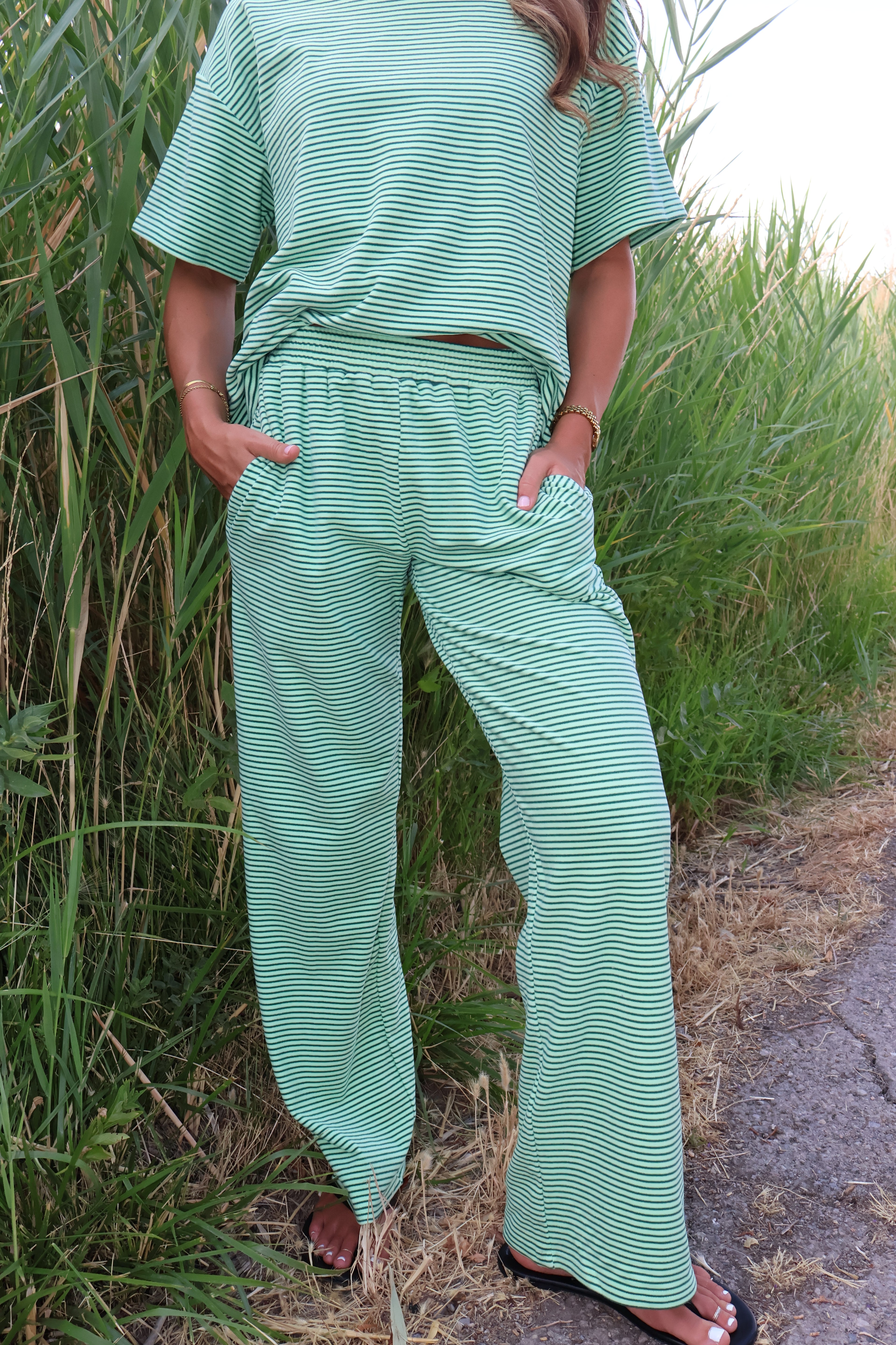 Porter Fleece Stripe Pants
