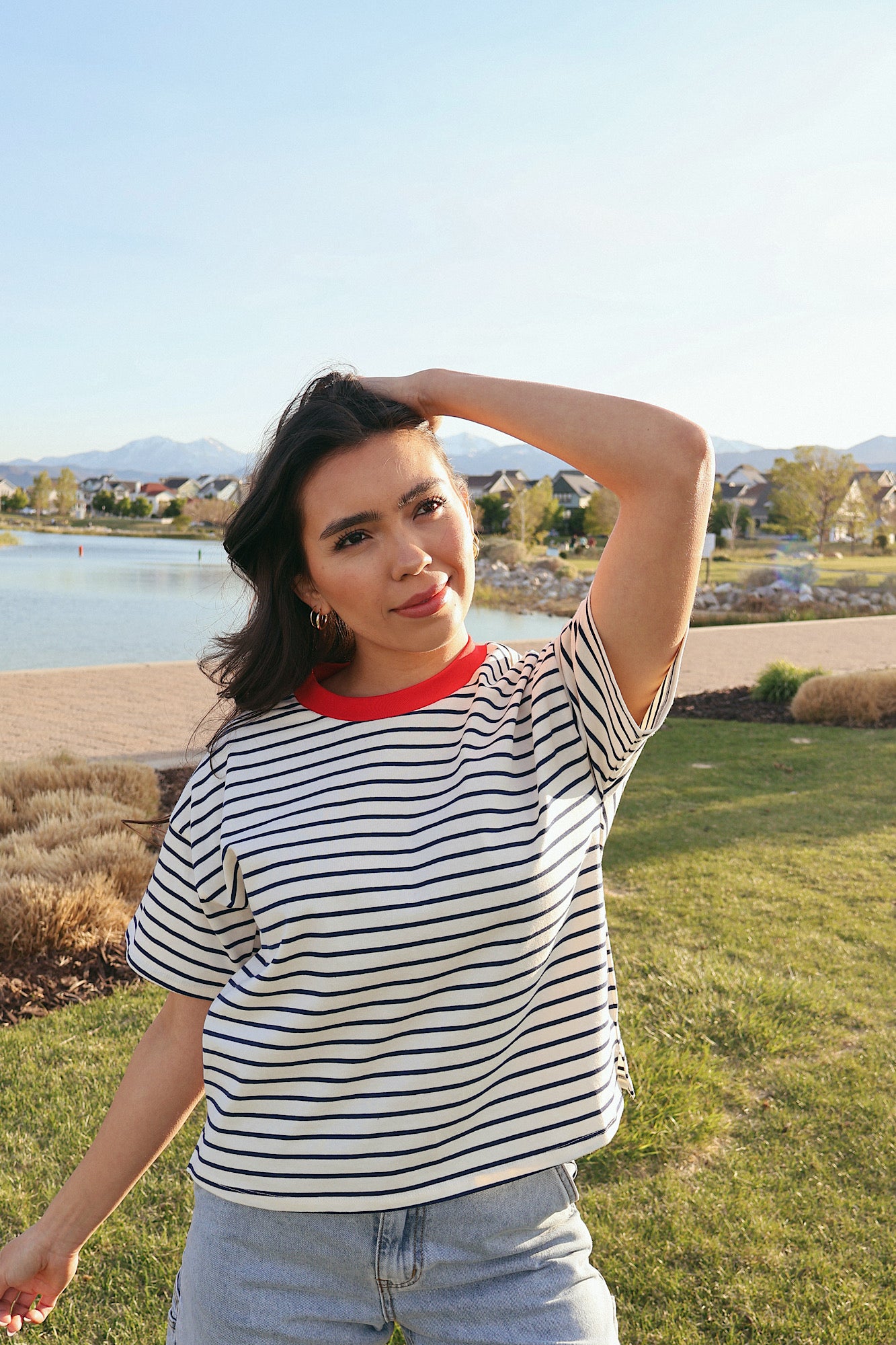 Kendall Stripe Tee Secondary image