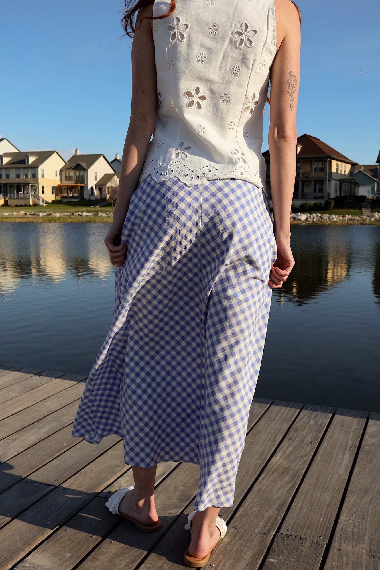 Lyla Gingham Maxi Skirt – Henly