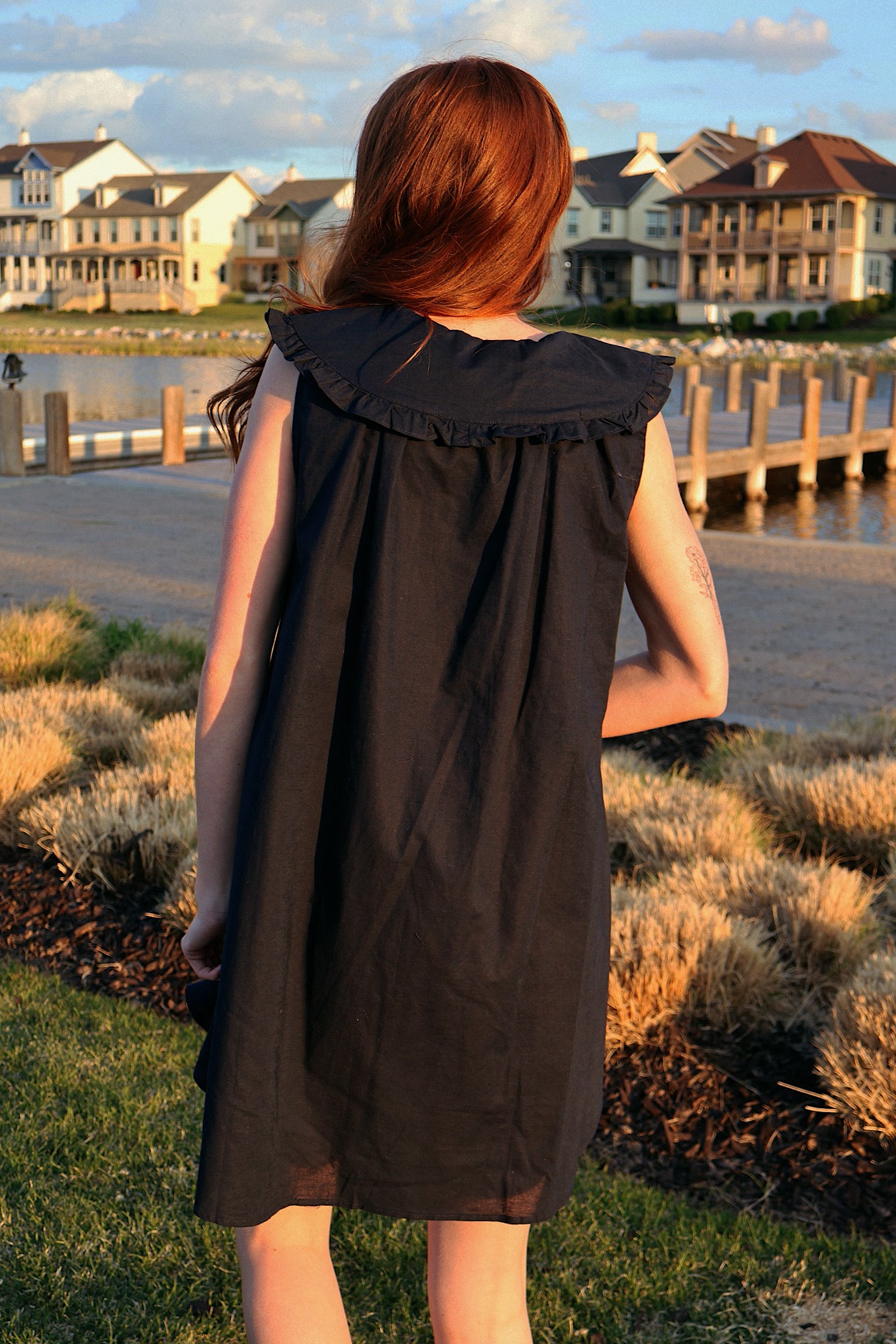 Willow Cotton Linen Babydoll Dress Small