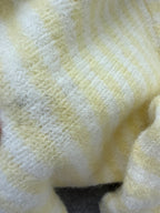 FINAL SALE - FLAWED Stripe Piper Cardigan in Butter - Large