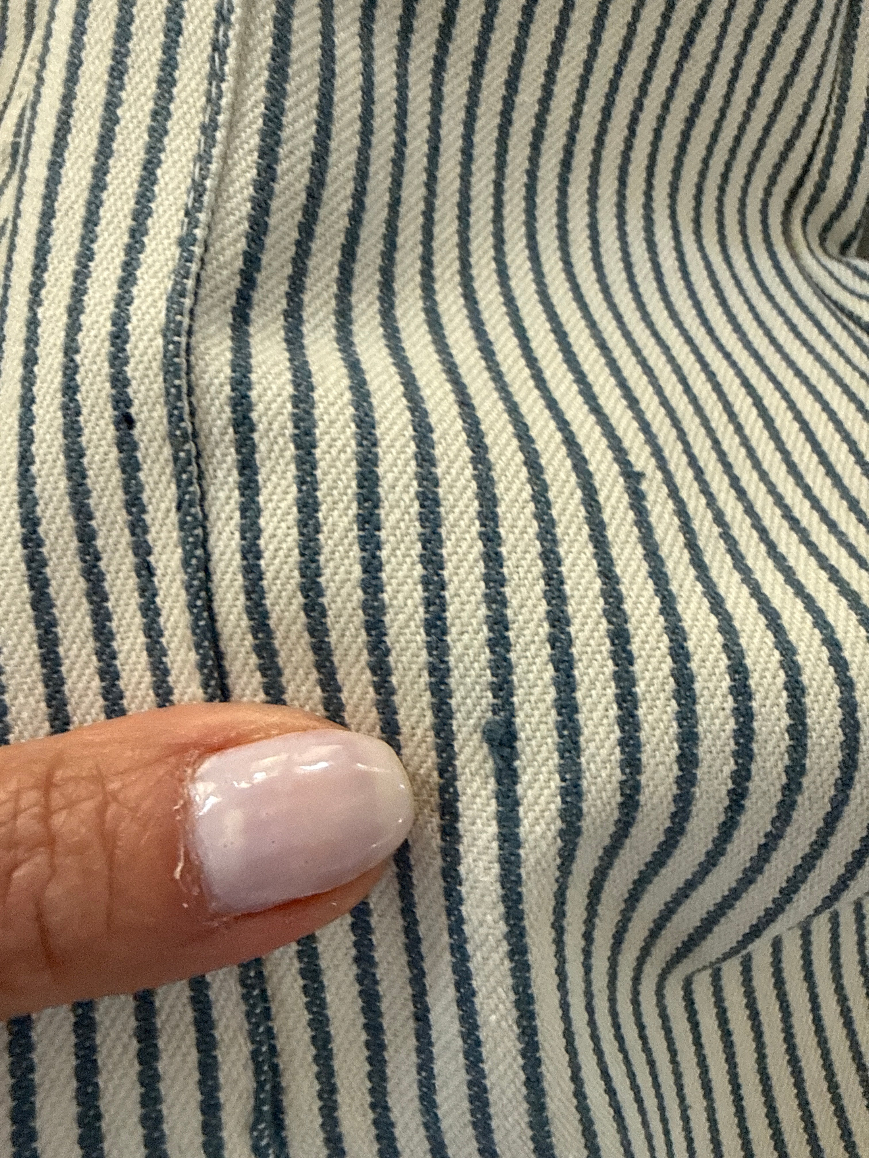 FINAL SALE - FLAWED Newport Pinstripe Romper - Large