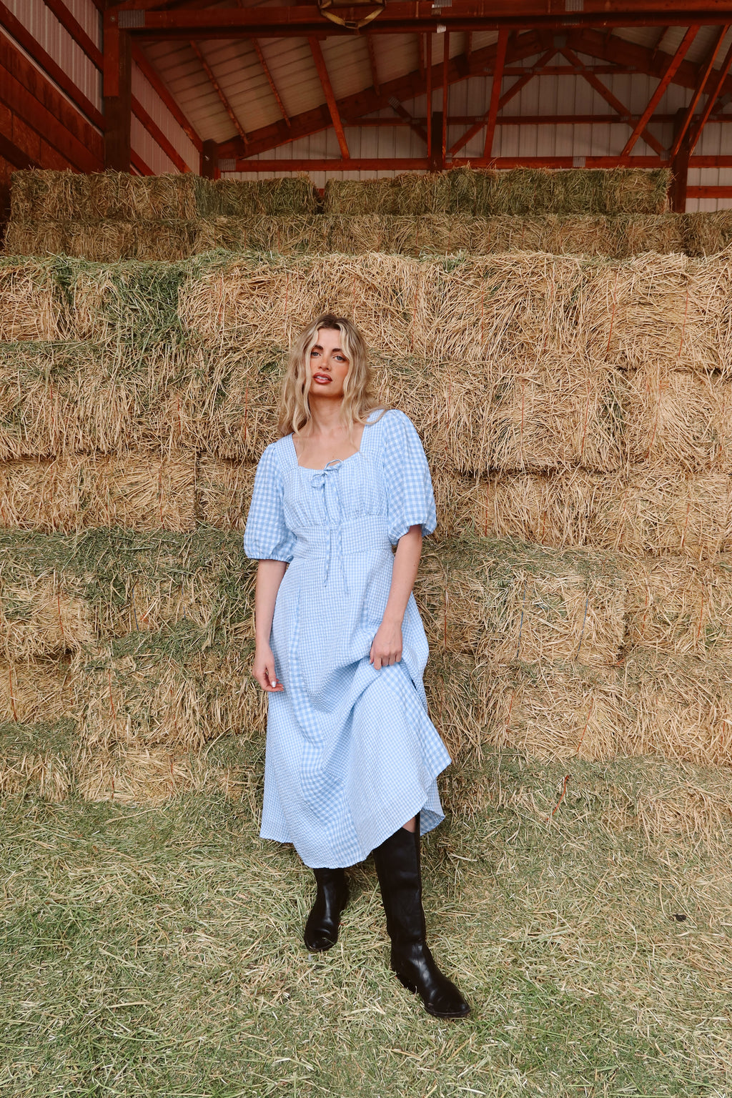 Bluebell Gingham Maxi