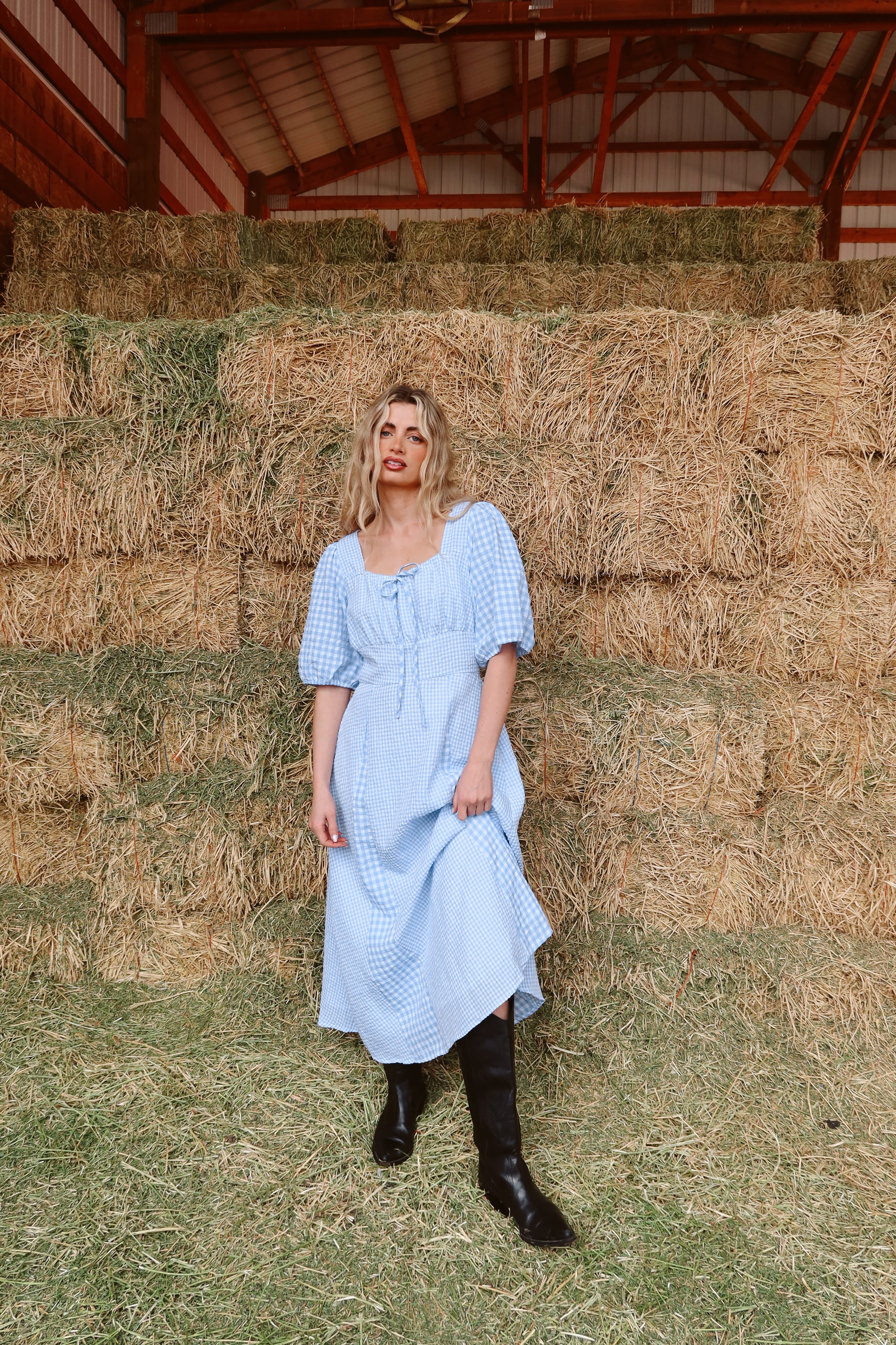 Bluebell Gingham Maxi