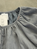 FINAL SALE - FLAWED Delaney Gingham Blouse - Large