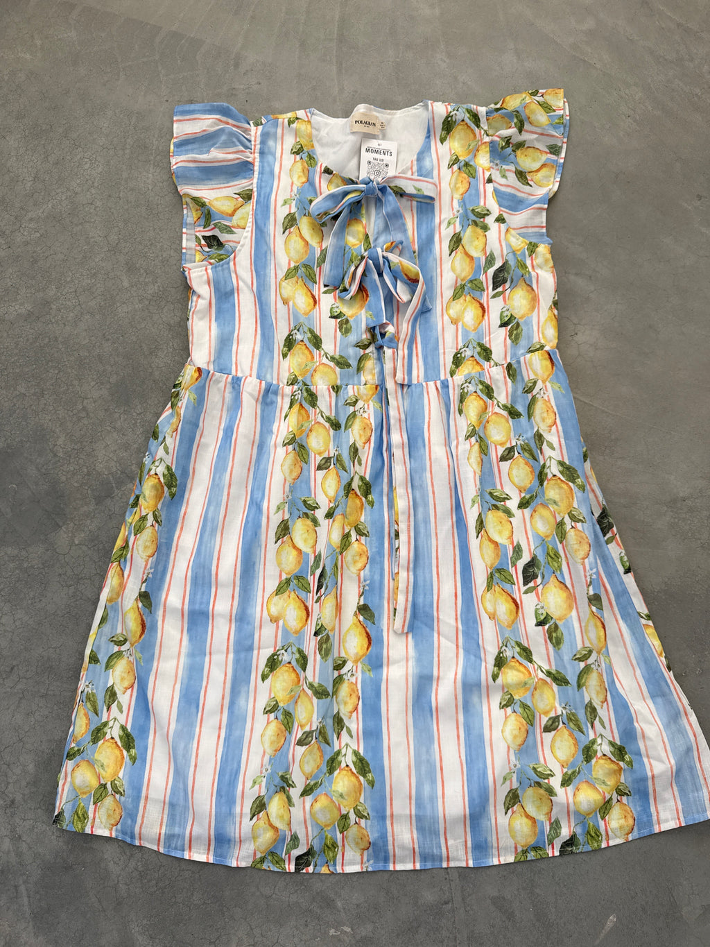 FINAL SALE - FLAWED Citrus Stripe Dress - XLarge
