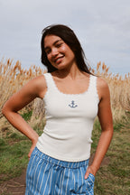Anchor Embroidered Tank