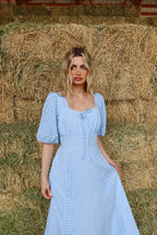 Bluebell Gingham Maxi