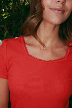 Sweetheart Ribbed Tee
