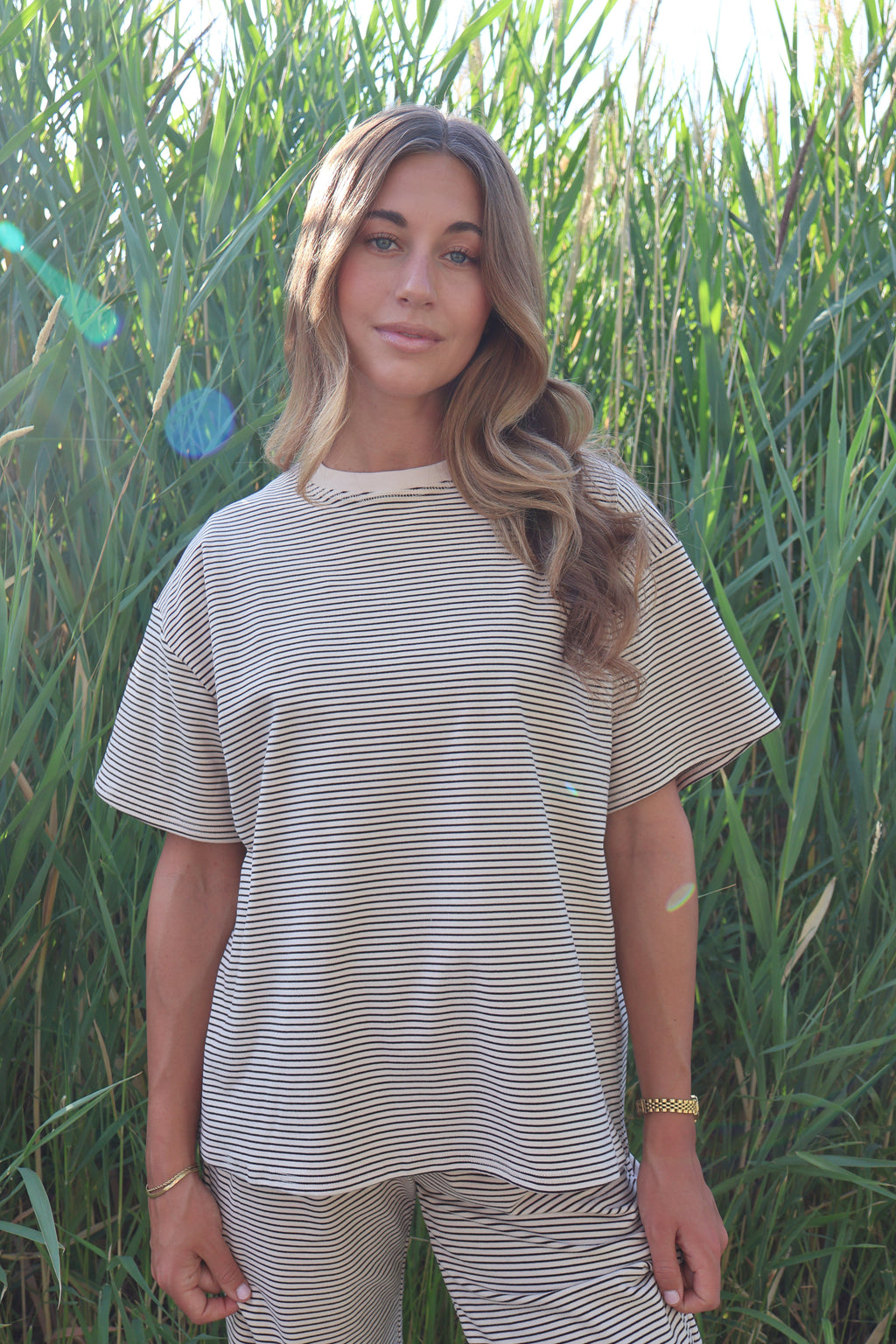 Porter Fleece Stripe Tee