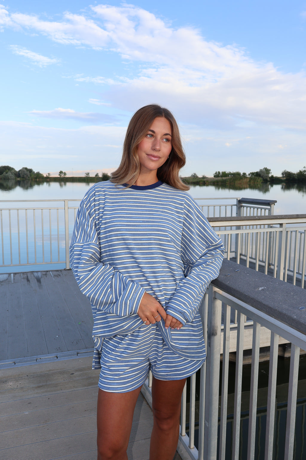 Cameron Fleece Stripe Pullover
