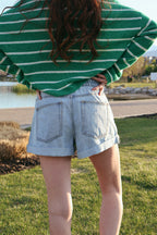 Brighton Cuffed Denim Shorts