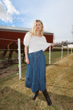 Tulsa Denim Skirt in Medium Wash