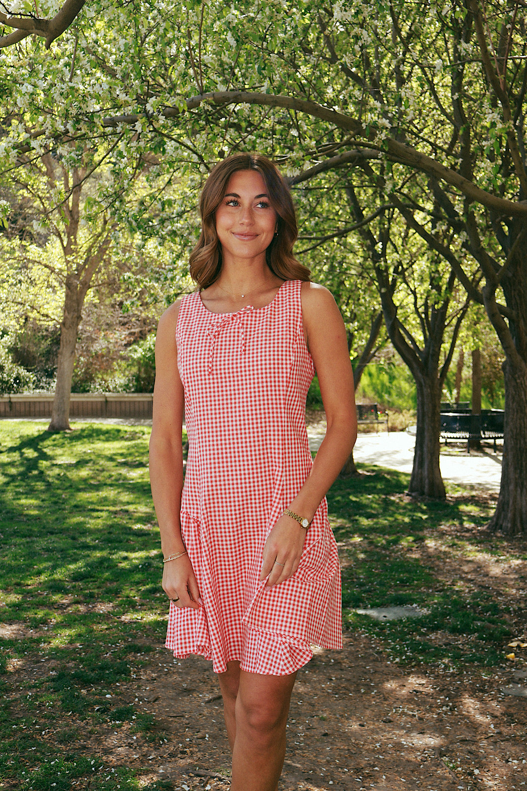 Berry Sweet Gingham Dress