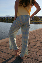 Saltwater Gingham Ruffle Pants