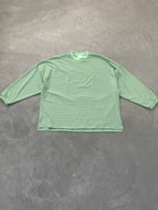 FINAL SALE - FLAWED Porter Stripe Pullover in Lime - S/M