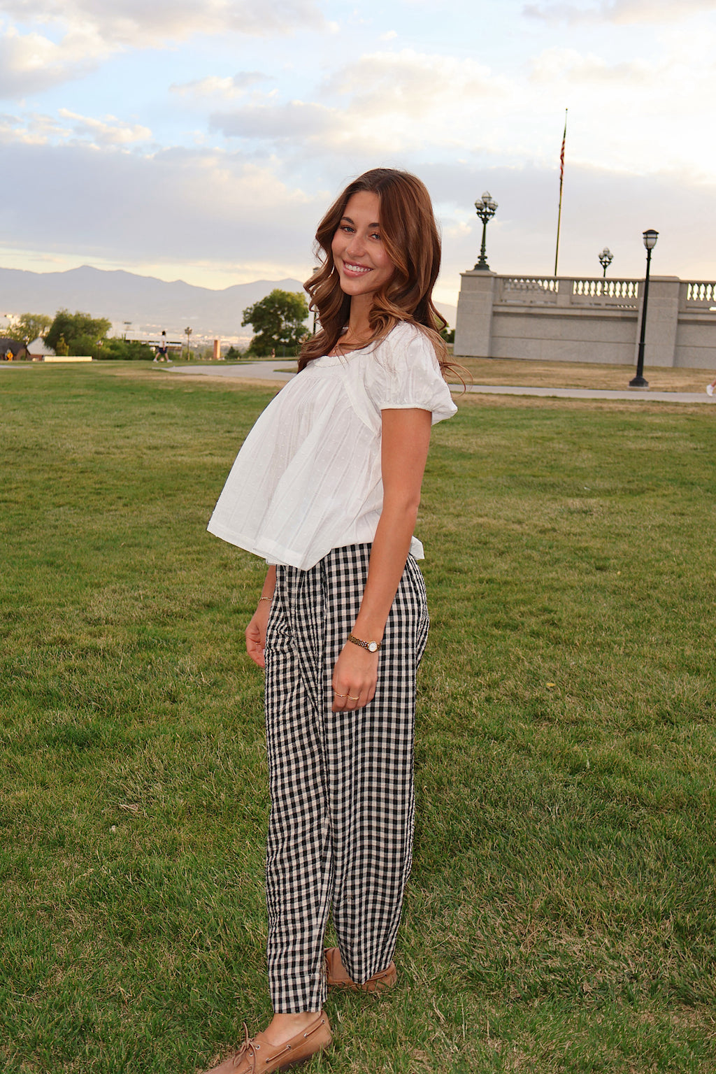 Roosevelt Gingham Pants