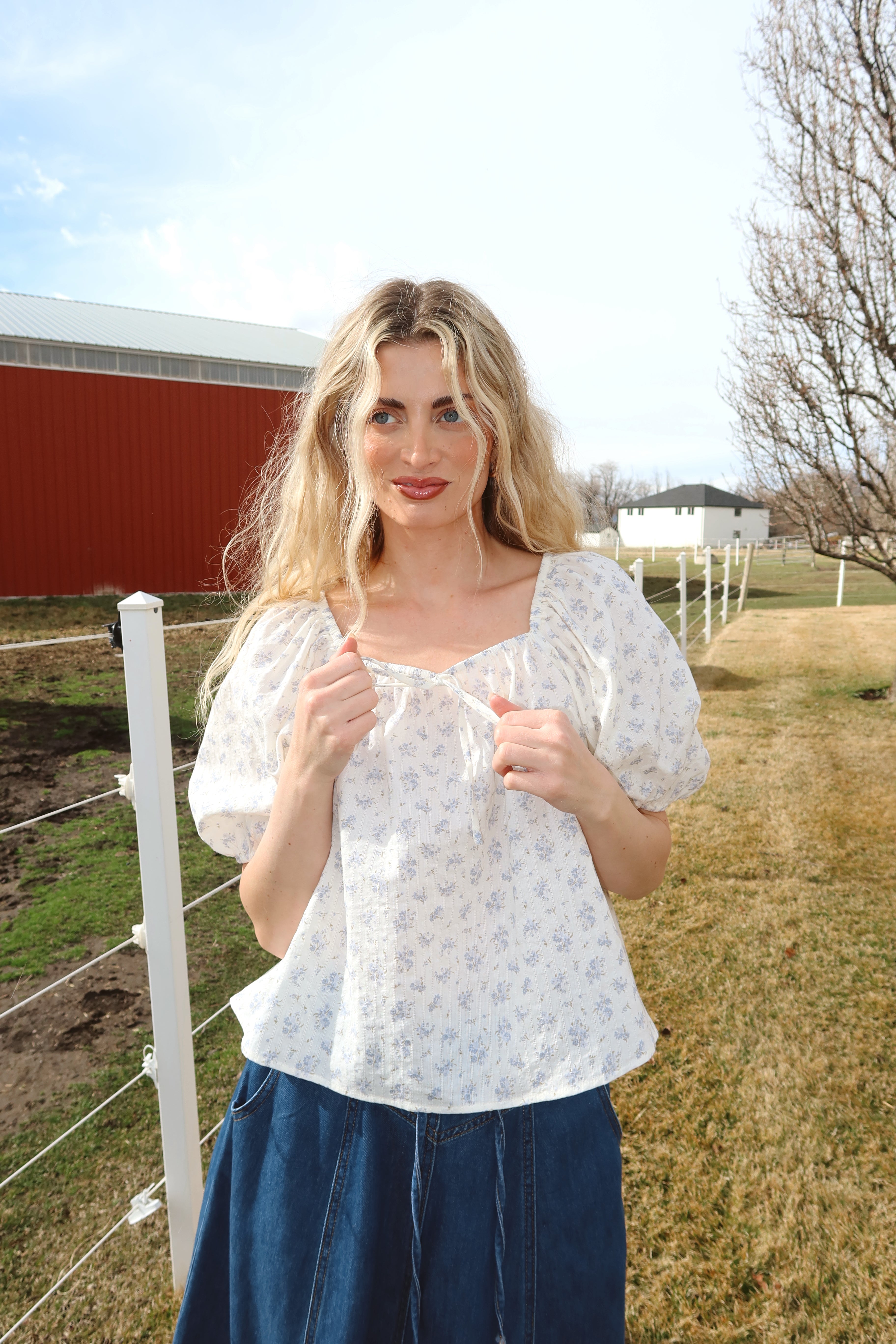 Rosebud Floral Blouse