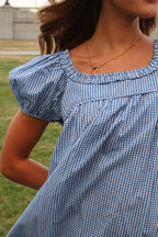 Teddy Gingham Ruffle Dress