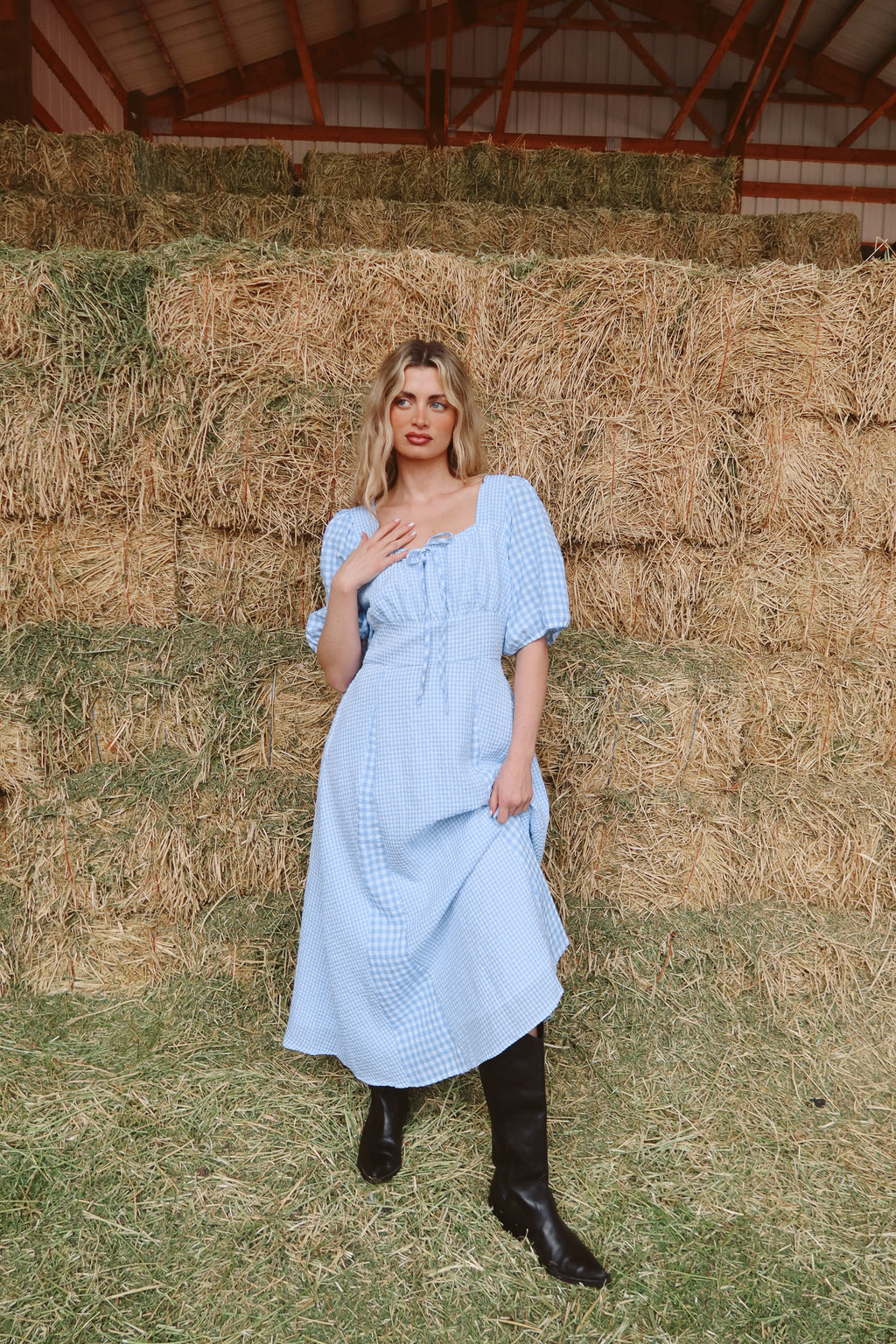 Bluebell Gingham Maxi