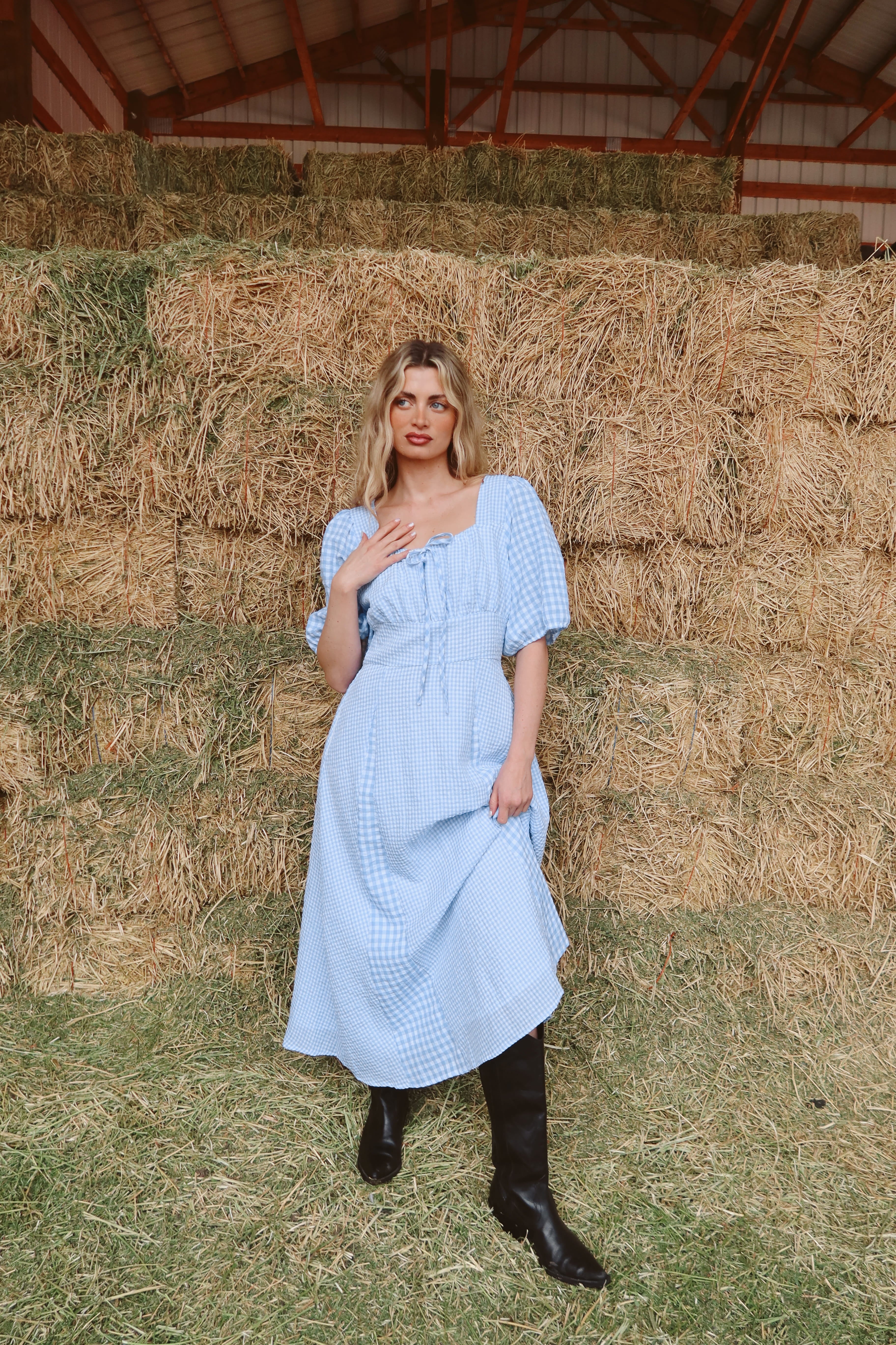 Bluebell Gingham Maxi
